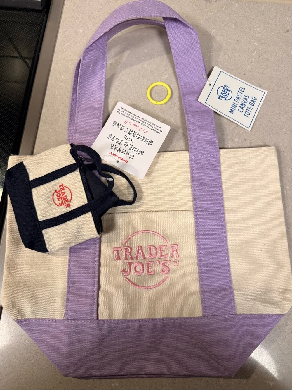 Trader Joe’s Mini Lavender Tote Bag